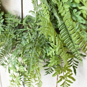 24" Faux Mixed Fern Wreath