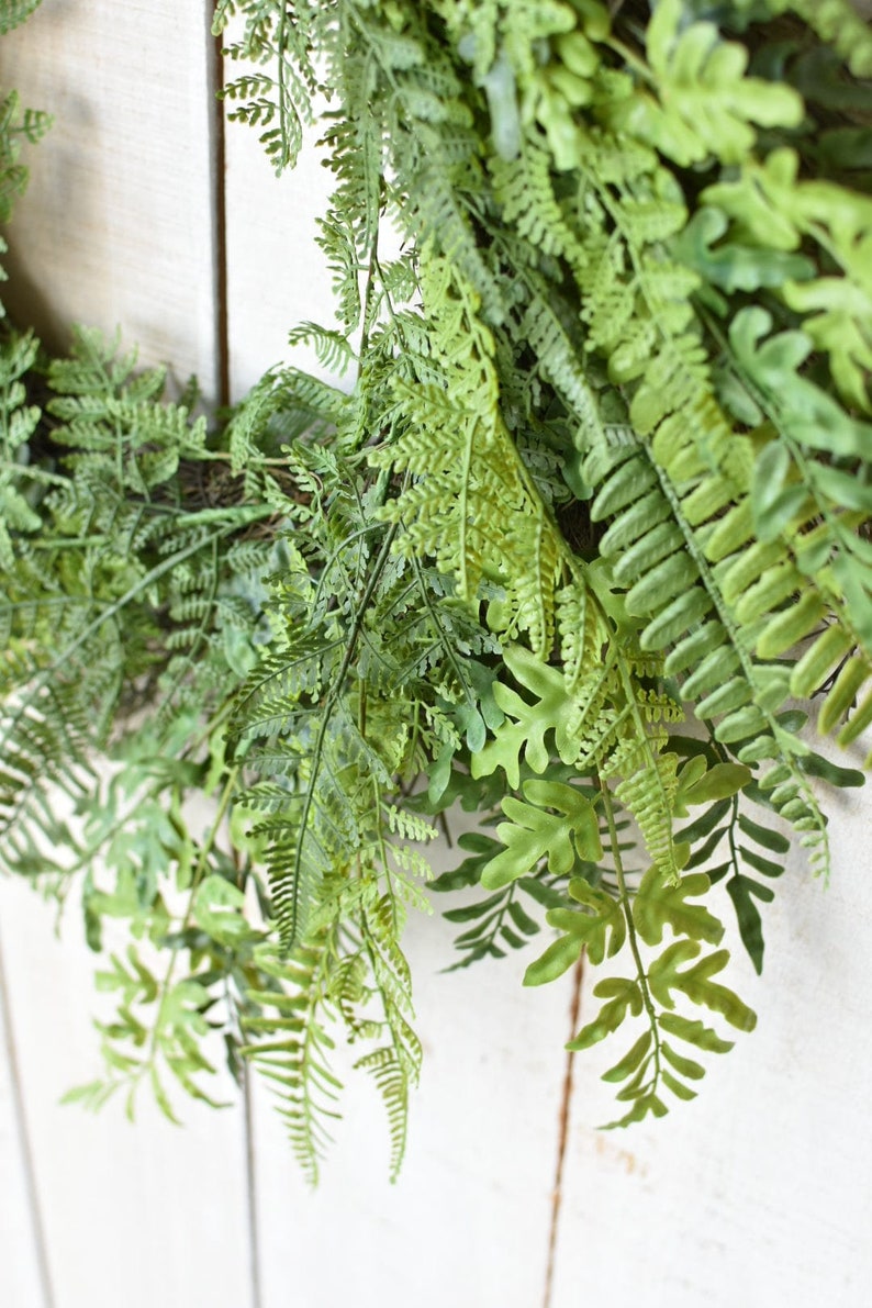 24" Faux Mixed Fern Wreath