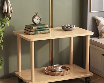 Rustic Bedside Table 2-Tier | Sofa Side Table