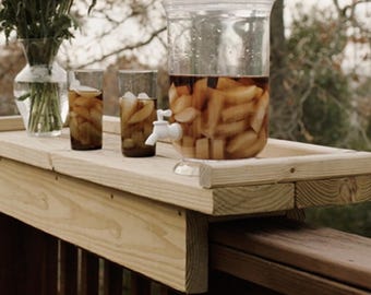 Eco-Friendly Railing Wooden Bar Top