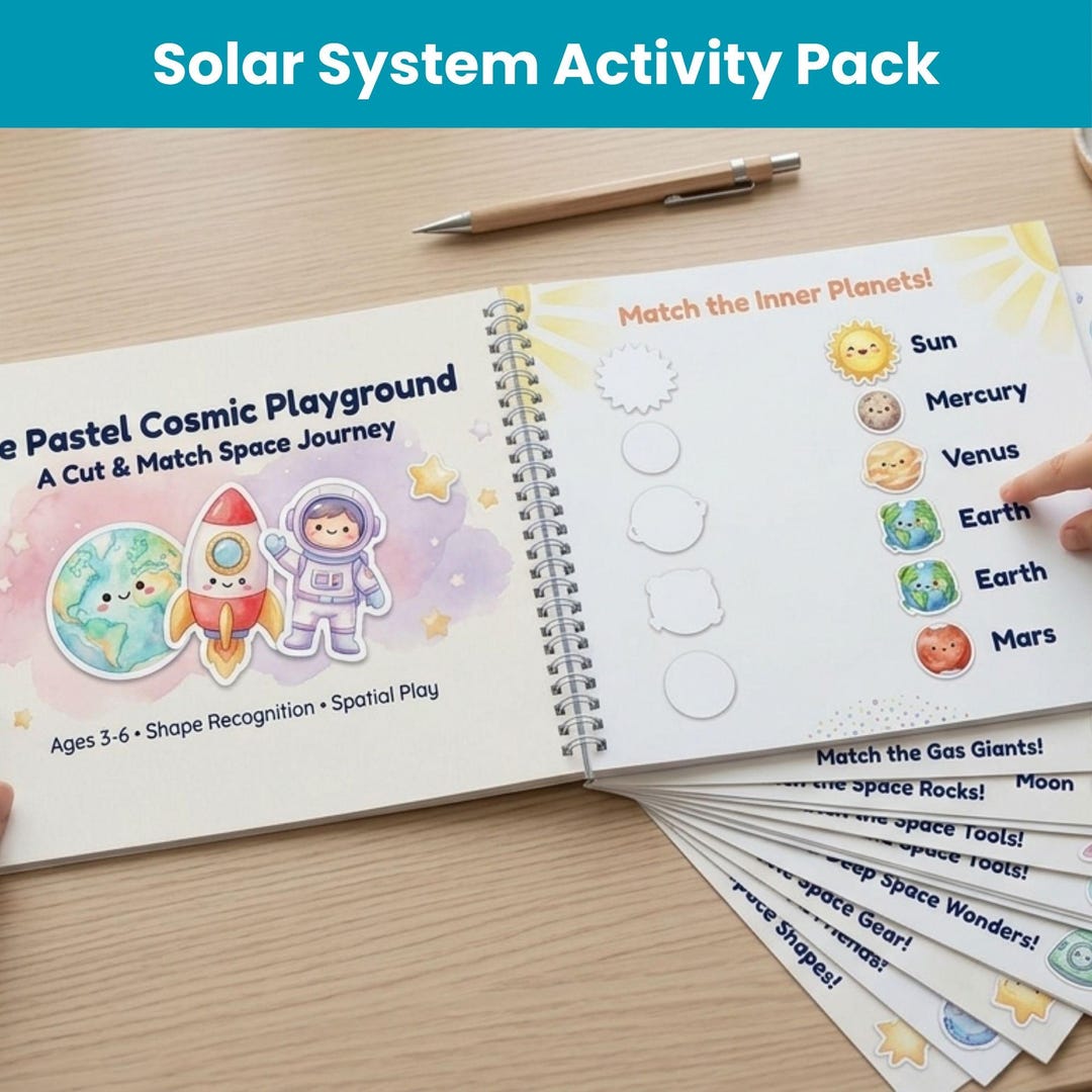 Solar System Activity Pack for Kids, Space Worksheets Printable PDF ...