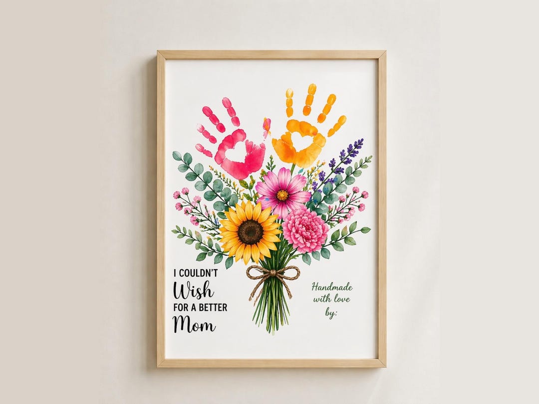 Mother’s Day Handprint Flower Bouquet Craft (digital Download) - Etsy