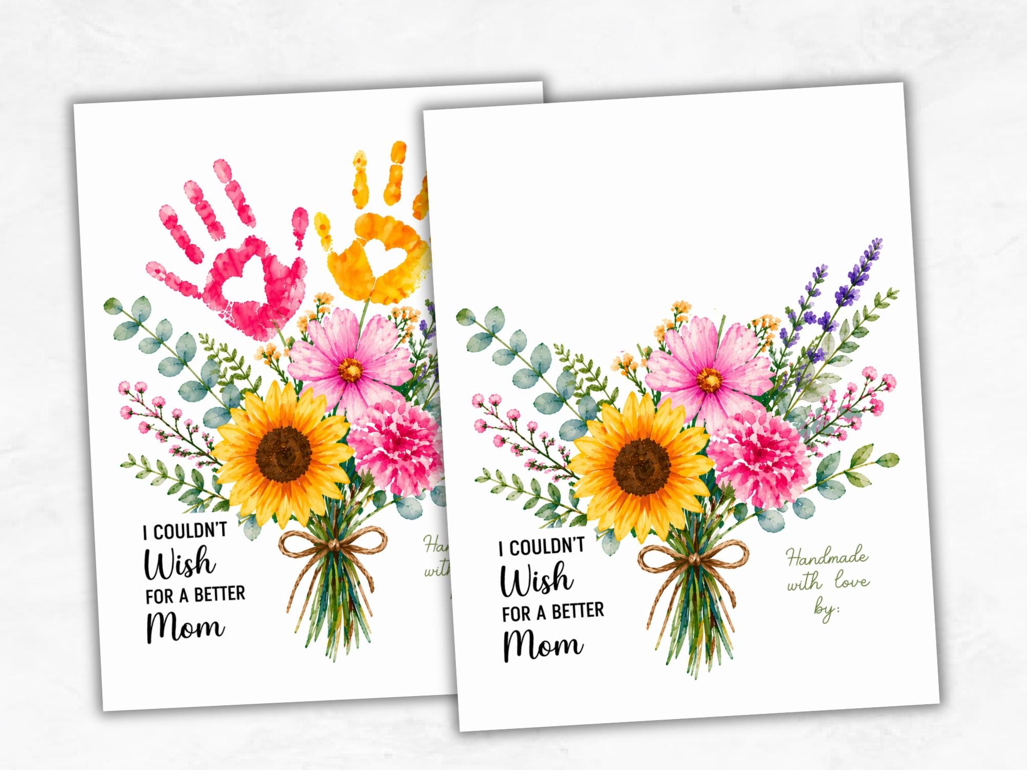 Mother’s Day Handprint Flower Bouquet Craft (digital Download) - Etsy