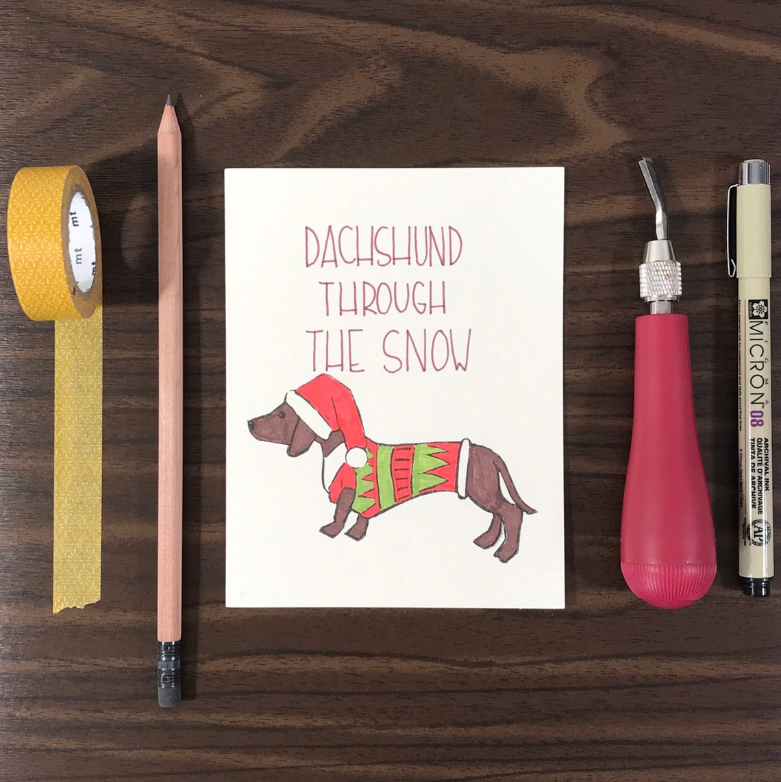 Dachshund Through The Snow Etsy