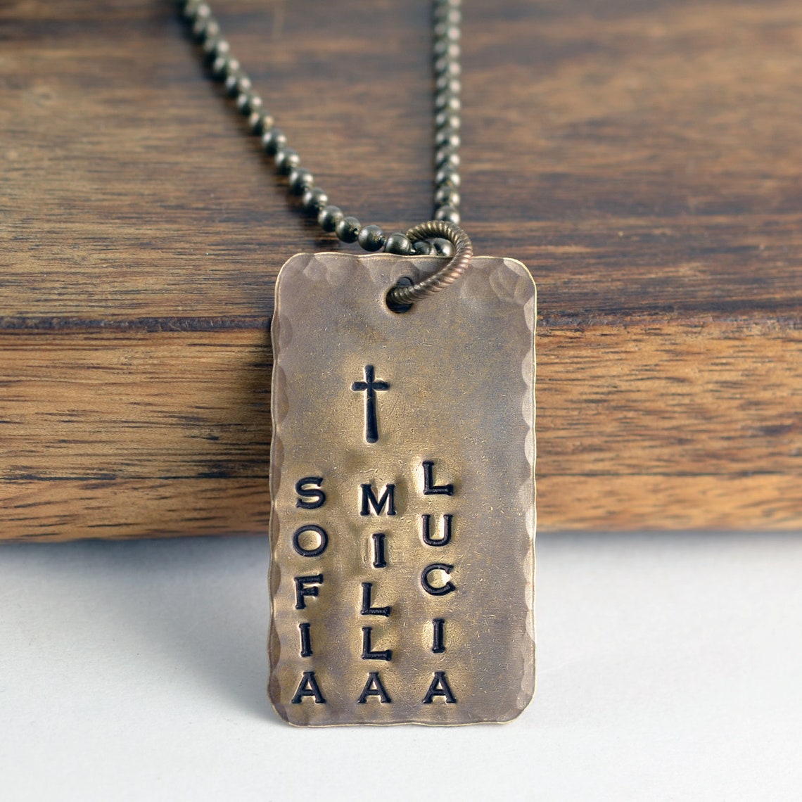 Gift for Dad Personalized Dog Tag Necklace Mens Jewelry Etsy
