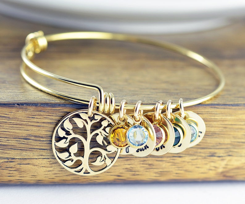 personalized bangle bracelets for moms