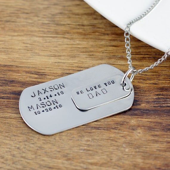 daddy dog tag necklace personalized