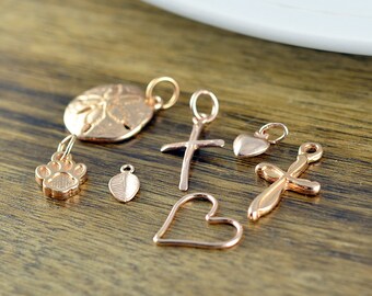 Rose Gold Charms, Add On Charm, Charms, Add On, Necklace Charm