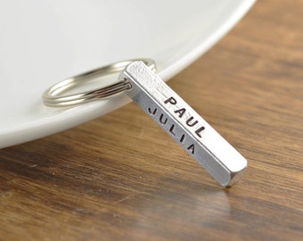 Personalized Bar Keychain - Gift for Him - Bar Keychain - Men's Keychain - Gift for Dad - Father's Day Gift - Personalized Keychain