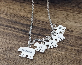 Mothers Day Gift,Mama Bear, Mom Necklace, Mom Birthday Gift, Charm Necklace, Necklace for Mom, Mom Gift, Mothers Day Gift