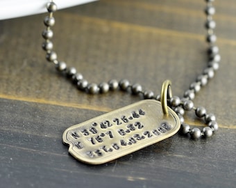 Personalized Dog Tag Necklace, Mini Dog Tag Necklace, Mens Personalized Jewelry, Fathers Day Gift