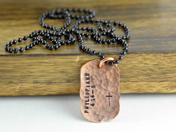 Copper necklace mens deals