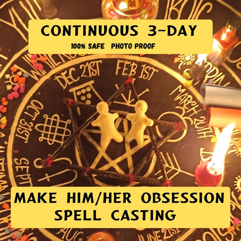 Obsession Spell, Make Them Obsessed, Return to Me, Fix Relationship, Rekindle Love | 3-Day Candle Casting imagen 1