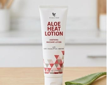 Loción Forever Aloe Heat 118 ml, Masaje muscular calmante, Alivio con mentol y eucalipto
