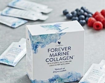 Forever Marine Collagen 30 Sachets, Liquid Collagen, Skin Hair Nails, Tart Berry Flavor