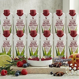Forever Aloe Berry Nectar Mini | Uppfriskande aloe vera- och tranbärsdryck | 100 % naturlig smak