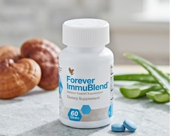 Forever ImmuBlend 60 Tabletten, Unterstützung des Immunsystems, Vitamin C, D3 und Zink, Pilzmischung