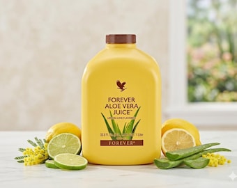 Jugo de Aloe Vera Forever, sabor limón-lima, 1 litro, bebida para la salud digestiva.