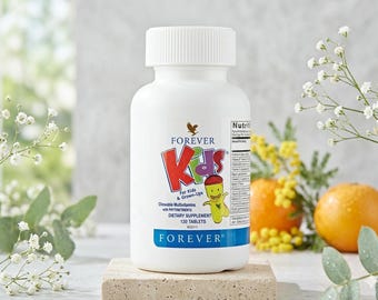 Forever Kids Multivitrine | Kautabletten | Tägliche Ernährung | Phytonährstoff Unterstützung | Gesundes Wachstum | Wellness für Kinder