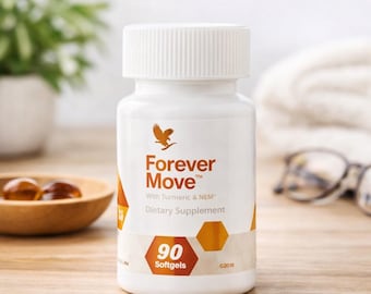 Forever Move Gelenk- und Muskel Unterstützung | 90 Softgels mit Kurkuma und NEM | Halal zertifizierte Beilage