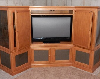 Corner Tv Cabinet Etsy