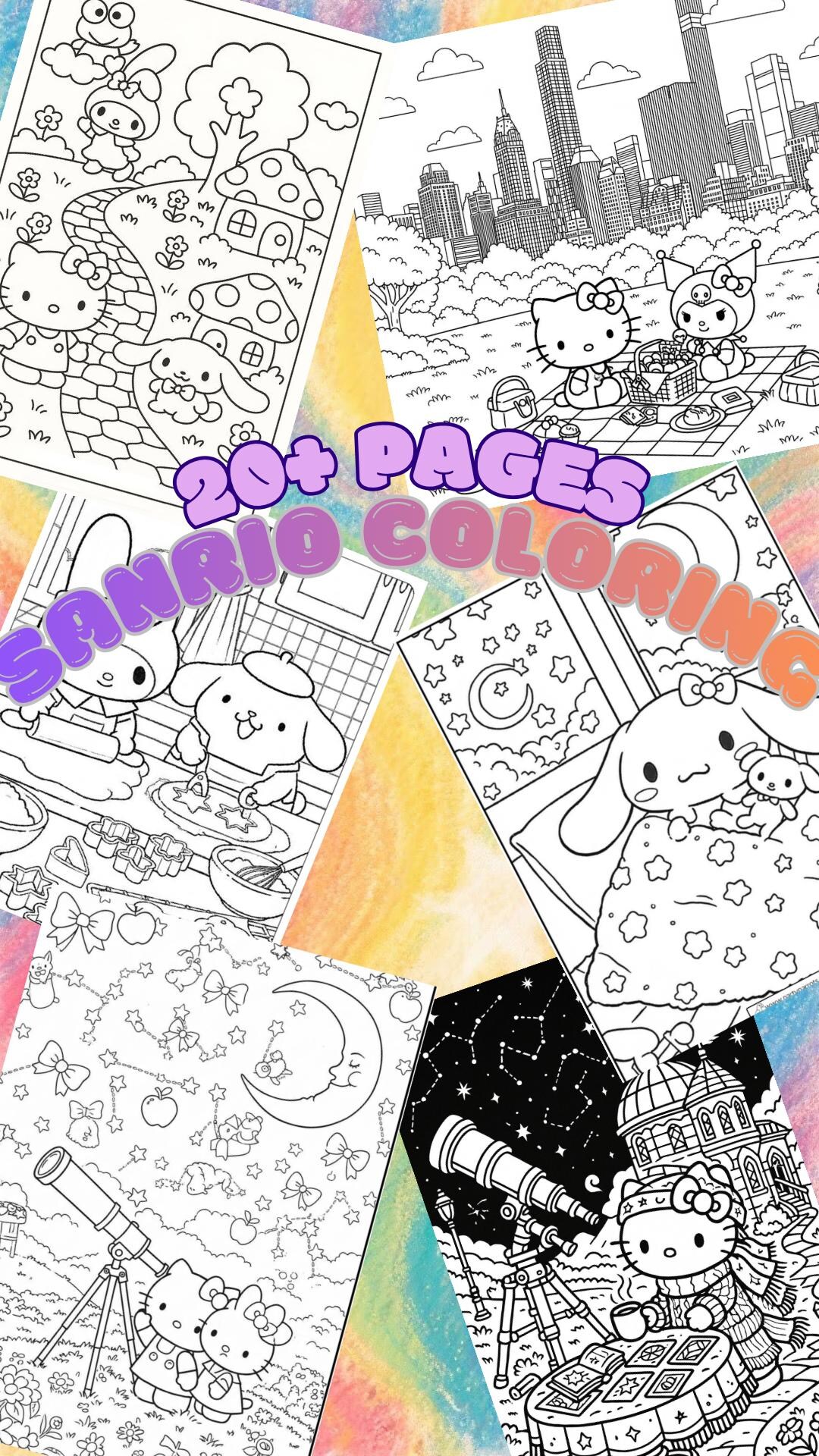 Kawaii Coloring Pages Printable | 20+ Page Coloring Book | Cute Digital ...