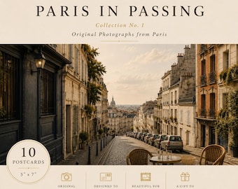 Paris in Passing | Collection No. 1 | Set of 10 Paris Postcards | Original Paris Photography | Premium Matte Postcard Collection |Paris Gift