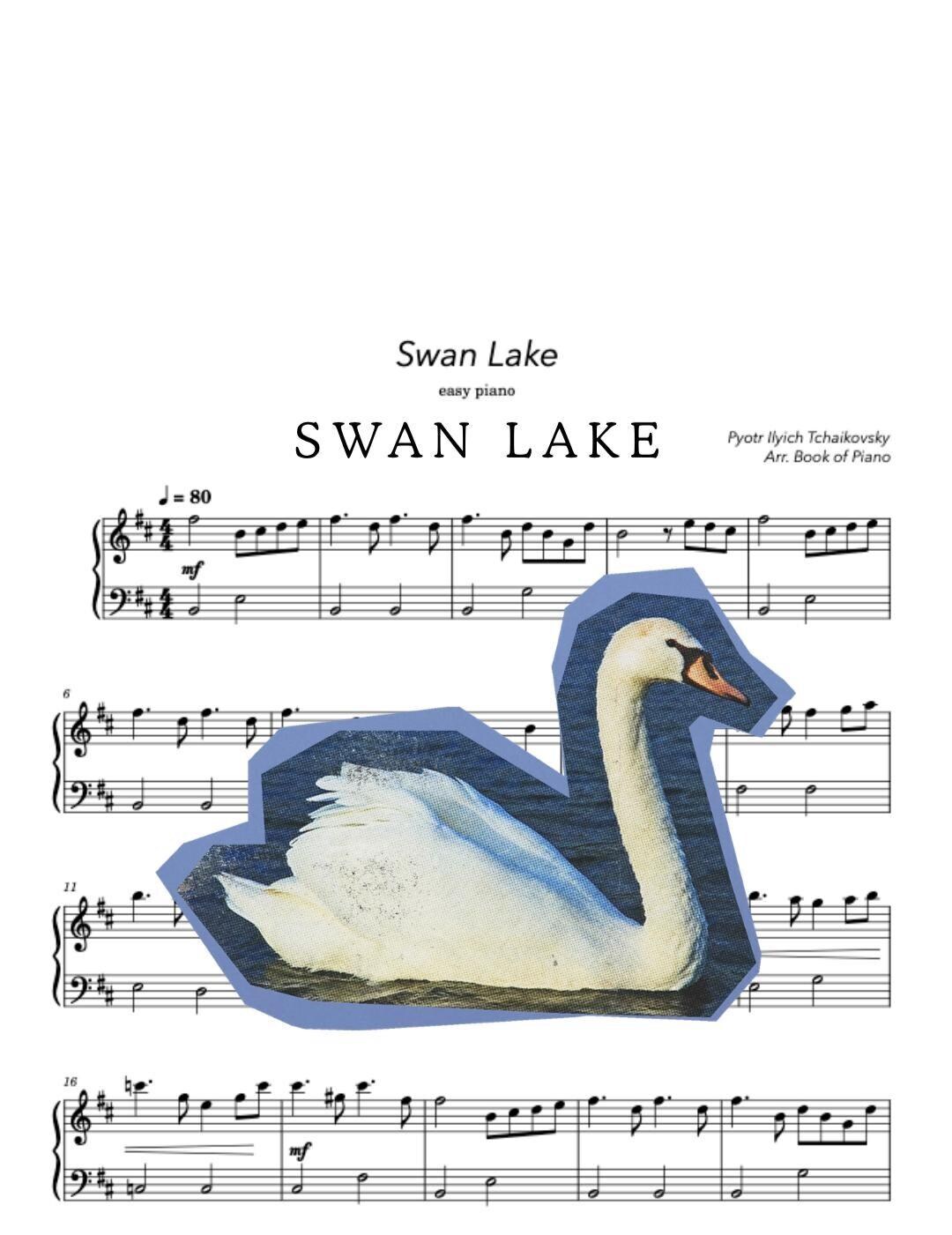 Swan Lake Piano Sheet Music – Easy Beginner Arrangement (PDF Download ...