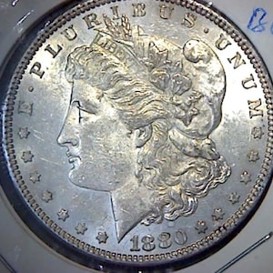 1880 P Morgan Silver 1 Dollar Brilliant Stempelglanz Stempel Stempel