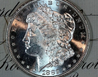 1882-CC Choice to Gem bu ms MORGAN SILVER Dollar * From Original Bank Bag *