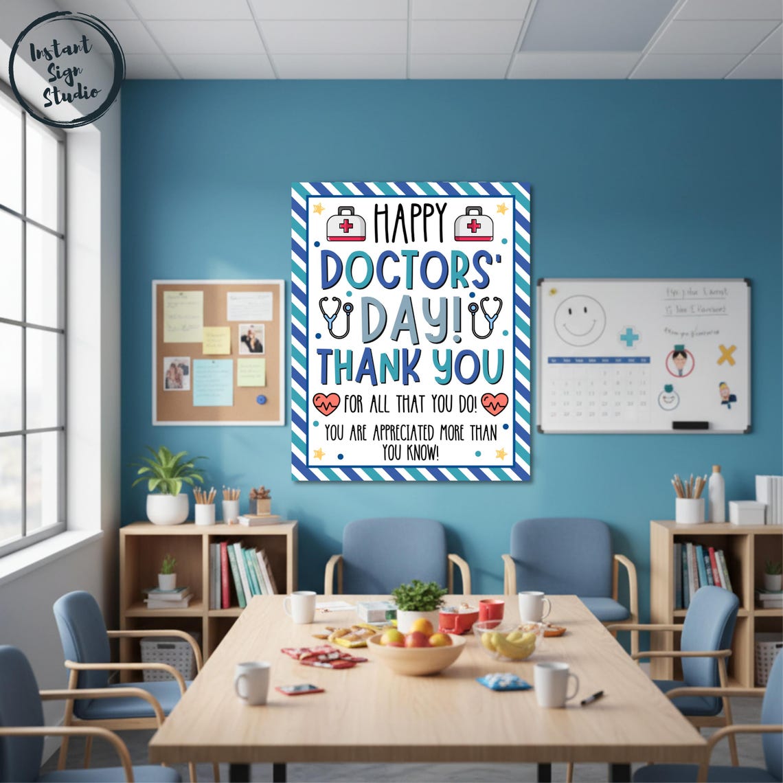Printable Doctors' Day Appreciation Sign, Medical Office Appreciation ...