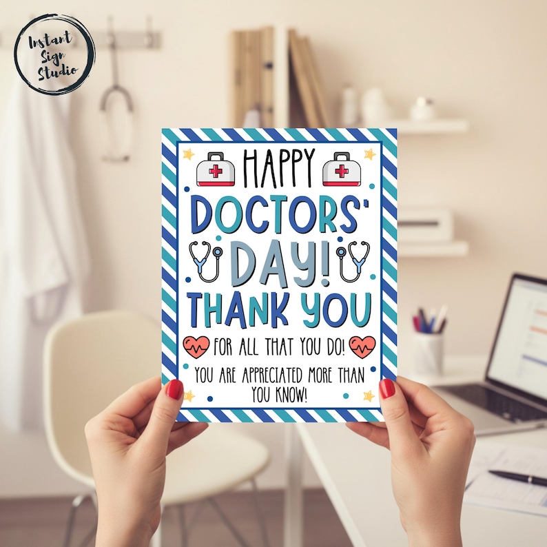 Printable Doctors' Day Appreciation Sign, Medical Office Appreciation ...