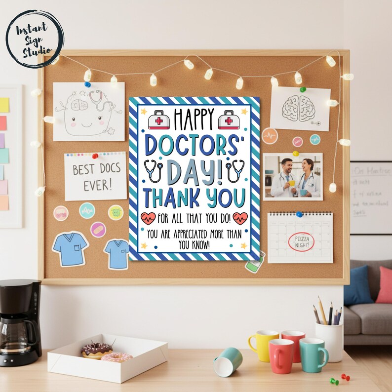 Printable Doctors' Day Appreciation Sign, Medical Office Appreciation ...