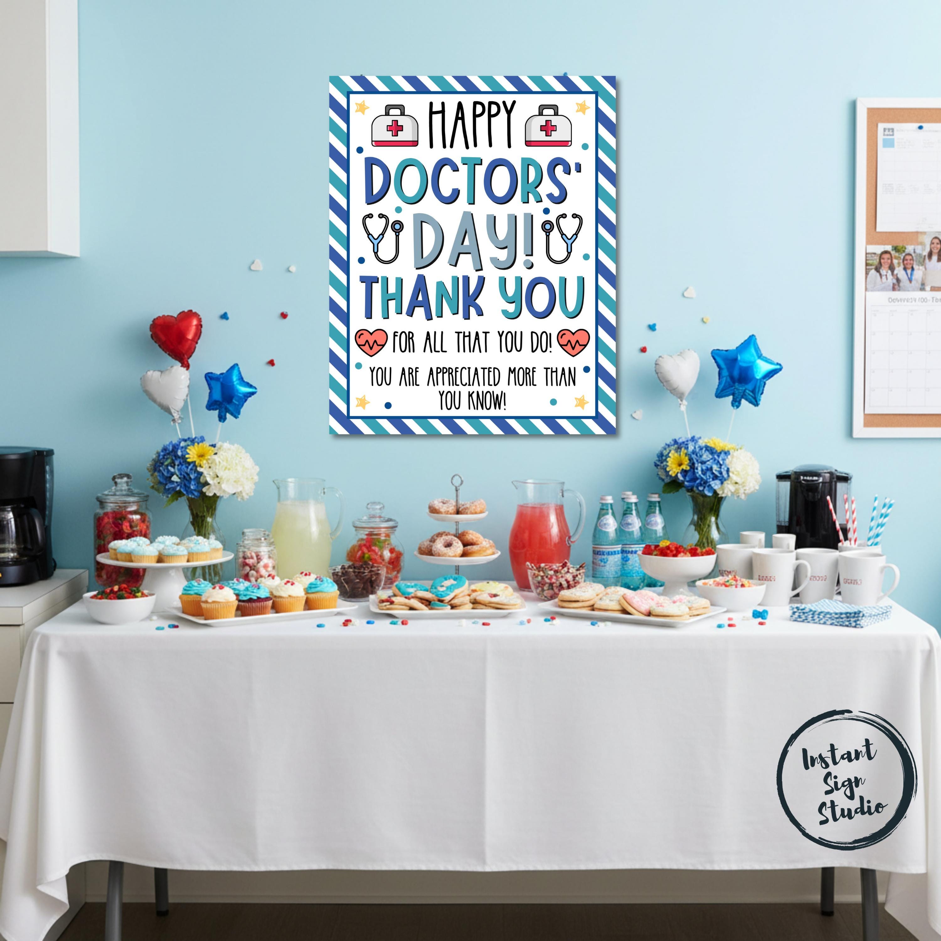 Printable Doctors' Day Appreciation Sign, Medical Office Appreciation ...