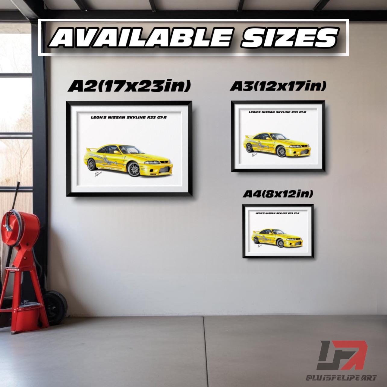 LEON'S NISSAN SKYLINE R33 Gtr Print | Fast and Furious Poster | Car ...