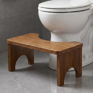 Bamboo Toilet Stool Squatty Potty Bathroom Foot Step Platform Non Slip Adult Helper Children Training Ergonomic Riser Wooden Footrest Health