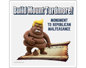Build Mount Turdmore!. Square Stickers