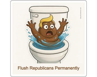 Flush Republicans Permanently. Square Stickers