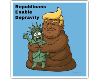 Republicans Enabled All of This. Square Stickers
