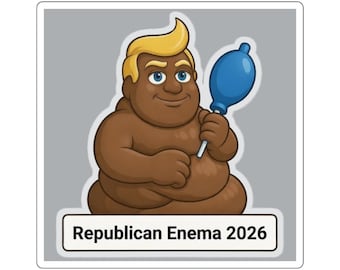 Republican Enema 2026. Square Stickers