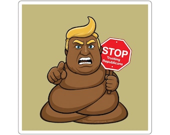 Stop Trusting Republicans. Square Stickers