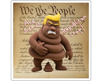 Turd Turding on the Constitution. Square Sticker