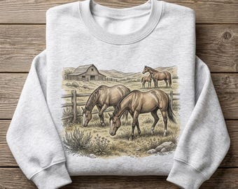 Vintage Shirt Sheep In Meadow Tee Sweatshirt Hoodie Unisex Cottagecore Botanical Wildflower Graphic Top Pastoral Nature Animal Lover Gift