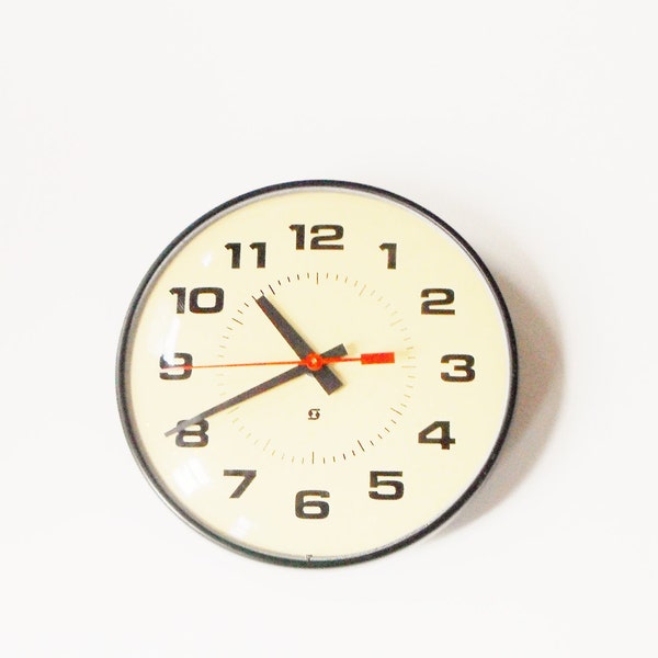 ON SALE - Vintage School Clock
