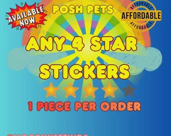 Mogo 4 Star Stickers - 1 piece per order | Buy now!