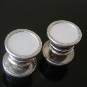 Art Deco Kum-A-Part Mother of Pearl Cuff Links  * Two Sided * 1930s Mens Jewelry * Suit Accessories * Wedding * Antique  #426