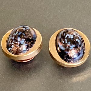 Victorian Gold Gilt on Copper Semi Precious Stones Cuff Buttons Cufflinks Gift for Men Wedding Groom #610