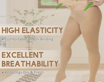 Beister Plus Size Tights 70D 2 x Pairs. Opaque high waist pantyhose tights