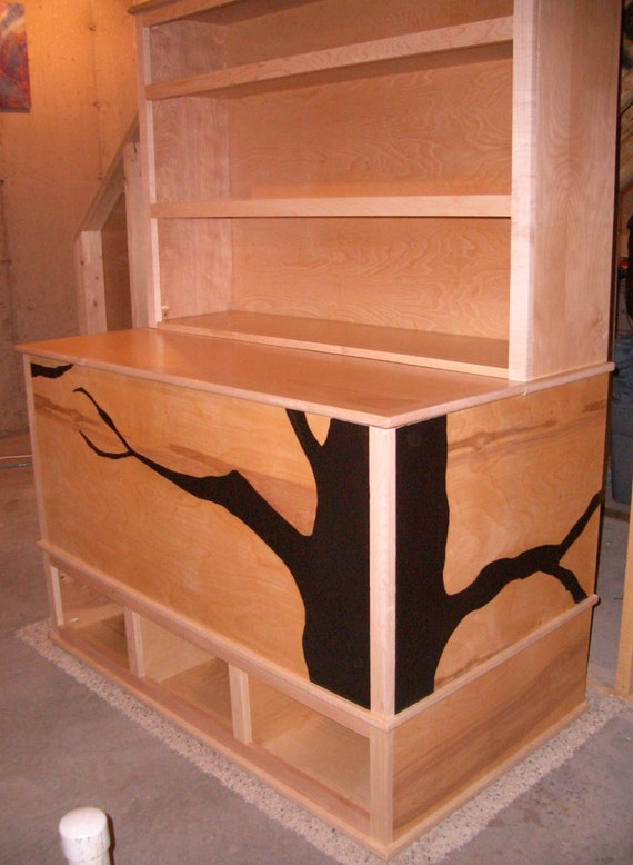 Woodworking Plans Toy Box With Cubbies And Bookshelf Etsy