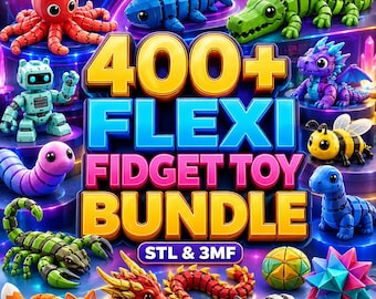 400+ Anti-Stress Flexi Fidget Toys – Ultimate 3D Printable STL & 3MF Bundle